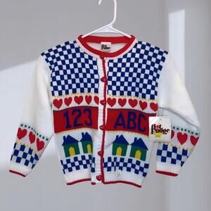 Vintage Hot cardigan - Pinkie ABC 123 Knit – Youth XS – NWT